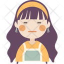 Expressionless Face Girl Icon