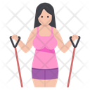 Skipping Rope Girl Jumping Rope Workout Icon