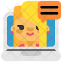Girl Messaging Icon