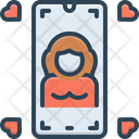 Girlfriend Phone Call Video Chat Icon