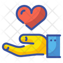 Give Heart Hand Heart Sympathy Icon