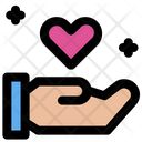 Give Love Heart Hand Icon