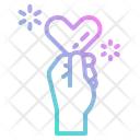 Heart Gift Hand Icon