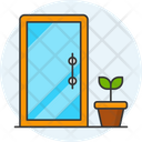 Glass Door Mirror Frame Icon