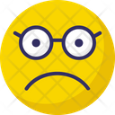 Glasses Face Stare Emoticon Nerdy Icon