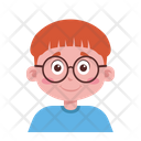 Glasses Redhead Boy Icon