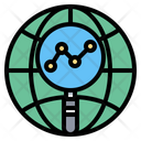 Globe Magnifying Glass Report Icon
