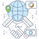 Business Handshake Global Business Worldwide Contract Icon