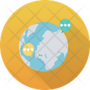 Global Chat Global Conversation Community Network Icon