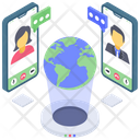 Global Communication Worldwide Communication International Network Icon