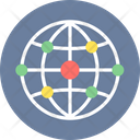 Global Connection International Network Cloud System Icon