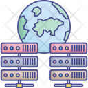Communication Network Global Database Storage Global Internet Icon