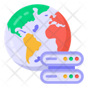 Global Datacenter Global Database Worldwide Data Icon