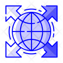 Global Expansion Global Directions Worldwide Directions Icon