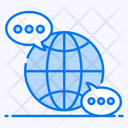 Global Discussion Worldwide Chat Foreign Communication Icon