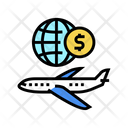 Airplane International Transportation Icon