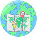 Global Map Global Location Geolocation Icon