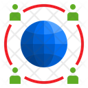 Global Network Network Earth Icon