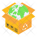 Global Parcel Global Package Global Carton Icon