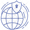 Global Lock Global Safety Global Security Icon