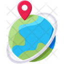 Global Shipping Map Pointer Location Icon