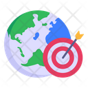 Global Strategy Global Target Global Aim Icon
