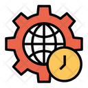 Global Time Clock Icon