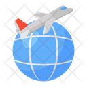 Global Travel Foreign Travel Worldwide Flight Icon