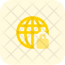 Globe Lock Global Protection Global Security Icon