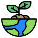 Ecology Globe Plant Icon
