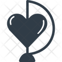 Globe With Heart Icon