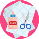 Glue And Scissors Icon