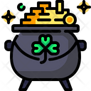 Gold Pot Gold Saint Patricks Day Icon