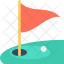 Golf Flag Hole Icon