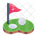 Golf Ground Golf Flag Golf Game Icon