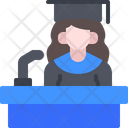 Graduation Student Speech Icon