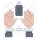 Spray Paint Arrest Handcuffs Icon