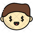Greed Emoji Face Icon