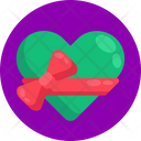 Green Heart Valentine Romantic Icon