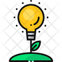 Green Lamp Bulb Green Icon