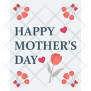 Greeting Card Happy Mothers Day Card Icon