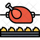 Grilled Chicken Fire Icon