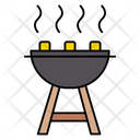 Grilled Barbecue Hot Icon