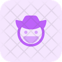 Grinning Cowboy Icon