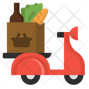Grocery Delivery Scooter Icon