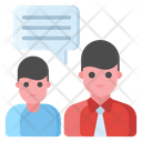 Group Discussion Coworkers Consulting Conversation Icon