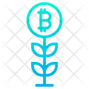 Growth Bitcoin Plant Plant Icon