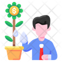 Growing Money Business Icon