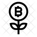 Growth Bitcoin Crypto Icon