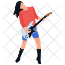 Female Rock Star Guitar Player Female Guitarist Icon